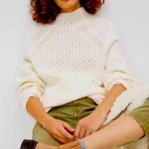 New Anthropologie Bia Mock Neck Tunic Sweater